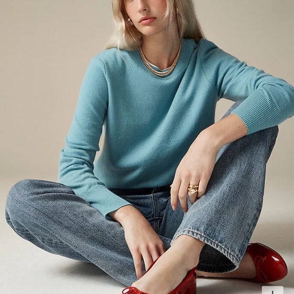 J. Crew Cashmere classic-fit crewneck sweater Item BA400 - Picture 3 of 5
